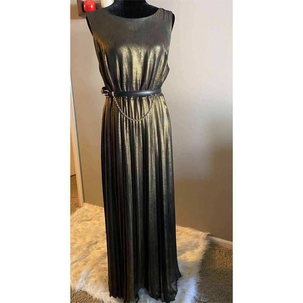 Maxi Evening Dress Gold Dorothy Perkins size 14